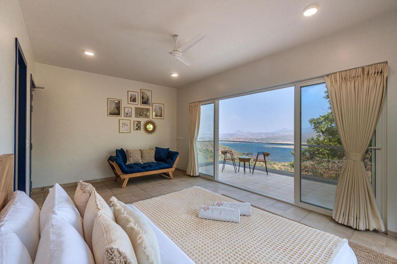 Saffronstays Kaia Waters By Kosha Villas, Pawna - Greek Style Villa With Panoramic View Of Pawna Lake Kolvan 외부 사진