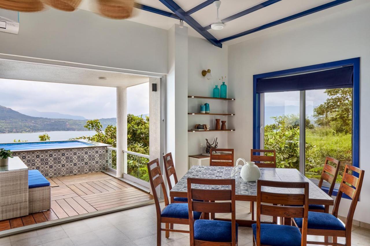 Saffronstays Kaia Waters By Kosha Villas, Pawna - Greek Style Villa With Panoramic View Of Pawna Lake Kolvan 외부 사진